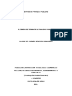 Glosario de Términos de Finanzas Publicas