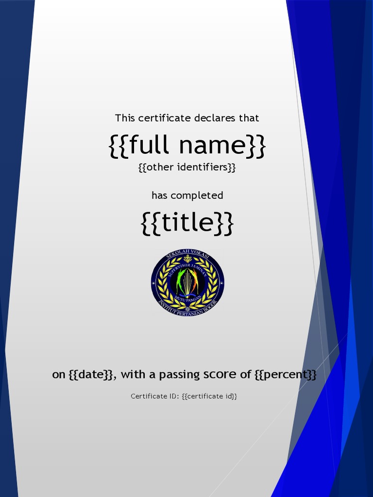 Certificate of Completion Template | PDF