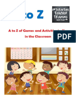A To Z of Games and Activities To Use in The Classroom