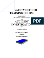 .TH Safety Officer Training Course Accident Investigation: Submitted by Name: Home Address