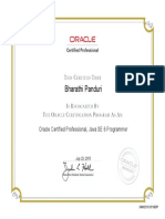 Bharathi Panduri: Oracle Certified Professional, Java SE 6 Programmer