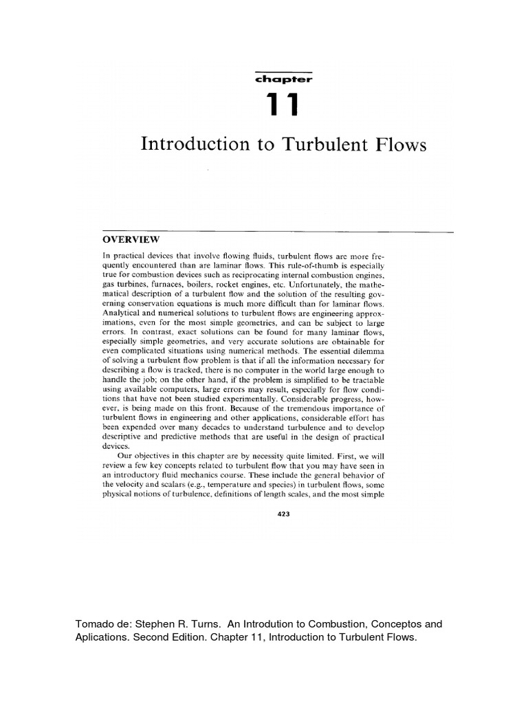Turbulent Flows in Combustion | PDF | Chemical Process Engineering | Oxygen