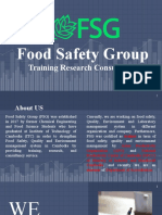 Food Safety Group: Training Research Consultancy