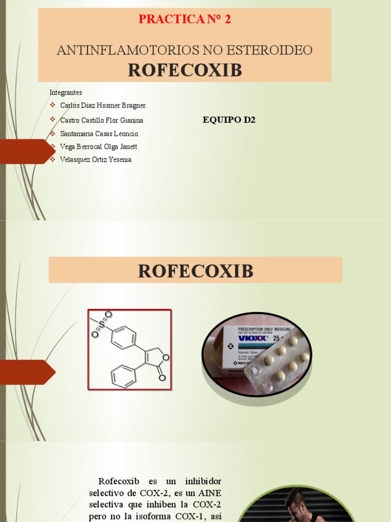 ROFECOXIB PDF Droga antiinflamatoria libre de esteroides