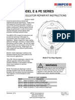 Model E & Pe Series: Two-Stage Regulator Repair Kit Instructions