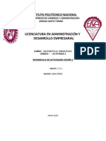 Unidad 1 Actividad 2 - Matematicas Financieras