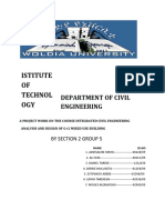Istitute OF Technol OGY: Department of Civil Engineering