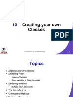 JEDI Slides-Intro1-Chapter10-Creating Your Own Classes PDF
