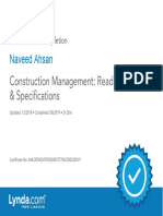 C5) ConstructionManagement - ReadingDrawings - Specifications - CertificateOfCompletion