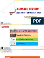 Climate Review: September - 21 October 2019