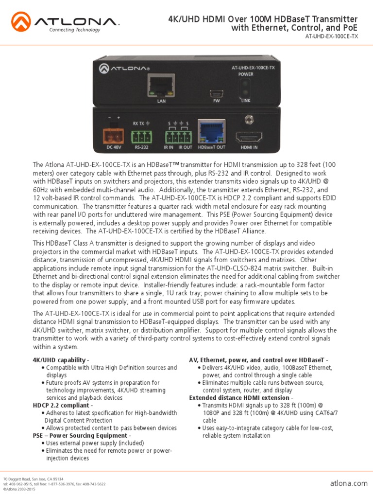 At Uhd Ex 100ce Tx Spec Pdf Hdmi Filmmaking