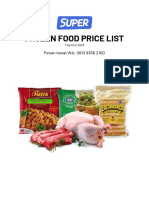 Price List Frozen Food Super 7 Aug 2020