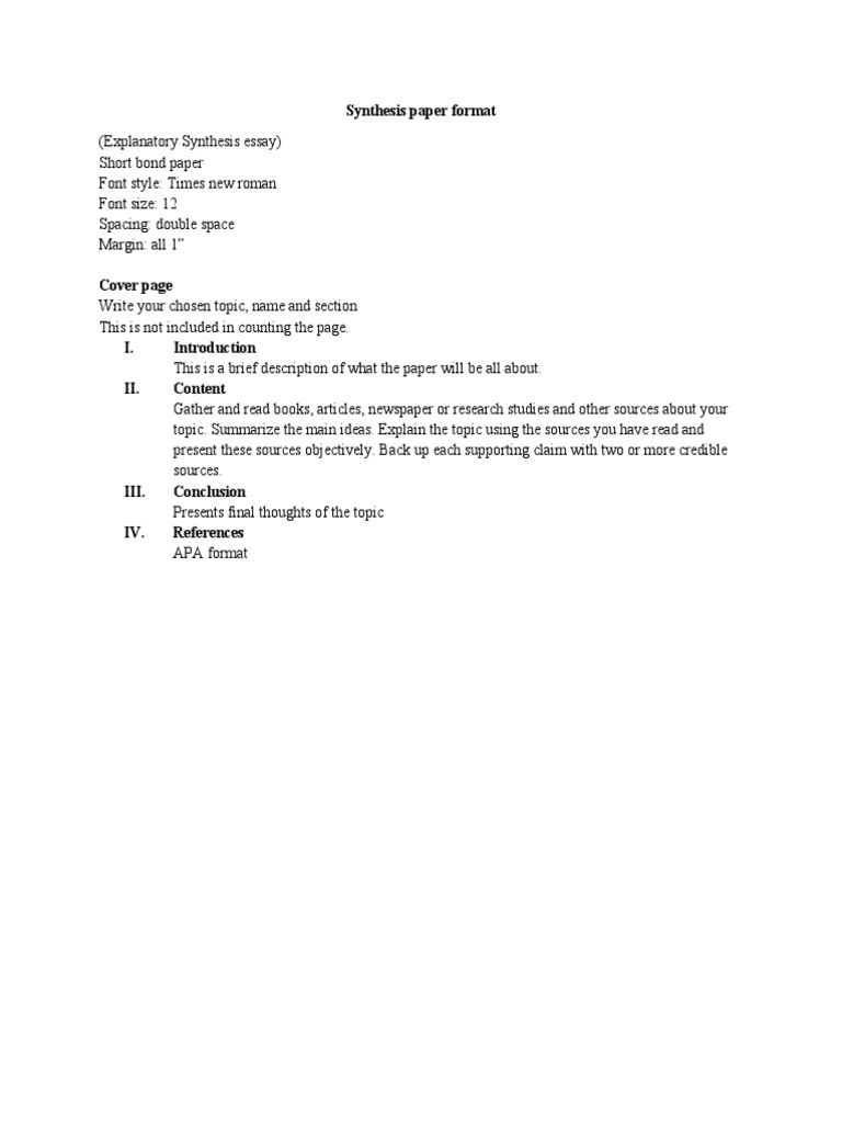 synthesis-paper-format-pdf