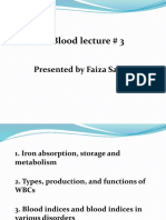 Blood Lecture # 3: Presented by Faiza Samin