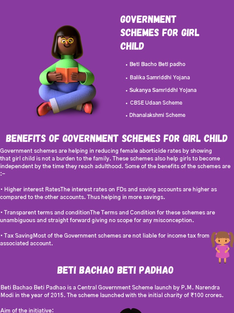 Government Schemes For Girl Child Download Free PDF Government