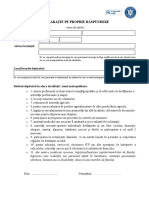 Declaratie Pe Propria Raspundere - Stare de Alerta PDF