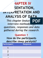 Presentation, Interpretation and Analysis of Data