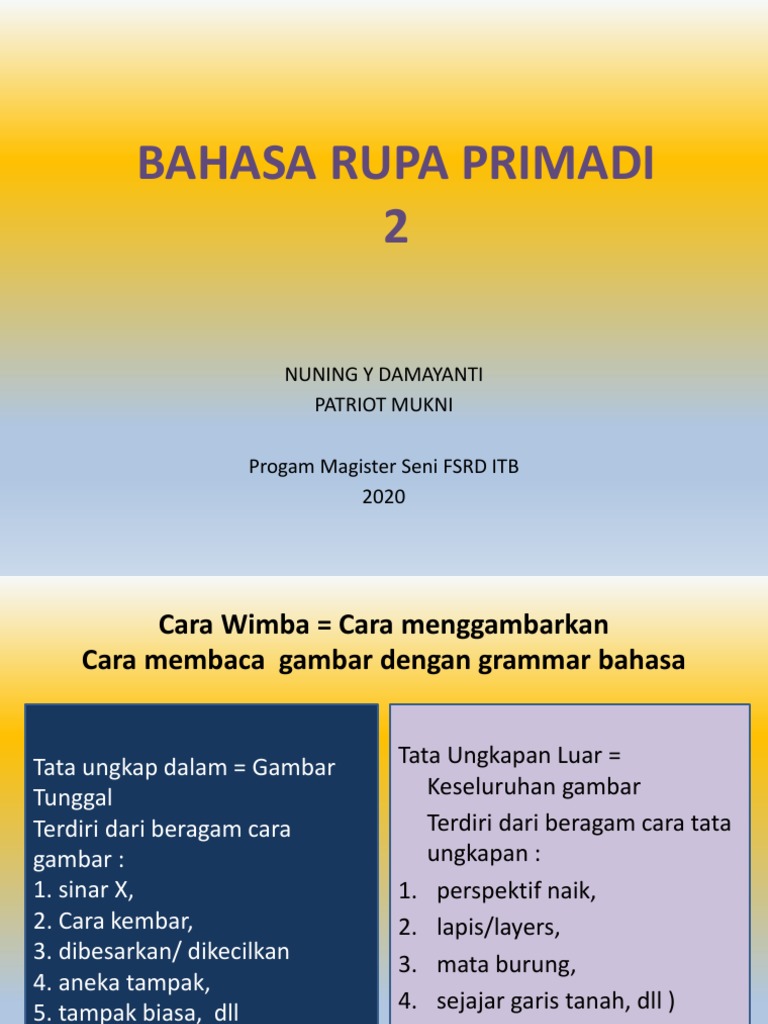 Bahasa Rupa Primadi Tabrani dalam Seni | PDF