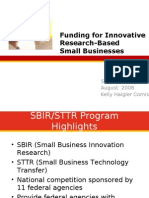SBIR - Seed Capital For Innovative Small BusinessesUpdated 4-4-08