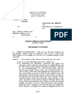 Judicial Affidavit of The Plaintiff: Civil Case No. 8853-R