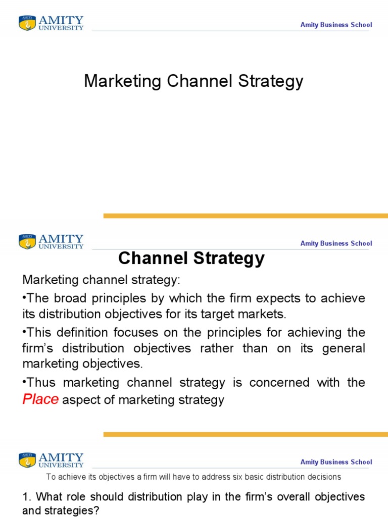 Marketing Channel Strategy Overview | PDF | Marketing | Business Economics