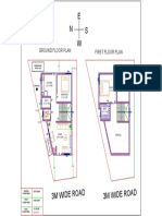 N S W E: Ground Floor Plan First Floor Plan