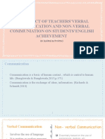 The Effect of Teachers'Verbal Communication and Non-Verbal Communiation On Students'English Achievement