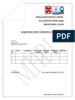 Hardness Test Certificate: Mangla Hoists Private Limited - 3C/2, Ecotech Ii, Udyog Vihar, Greater Noida - 201306