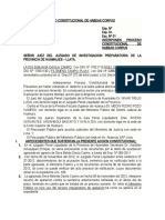 MODELO DE PROCESO CONSTITUCIONAL DE HABEAS CORPUS