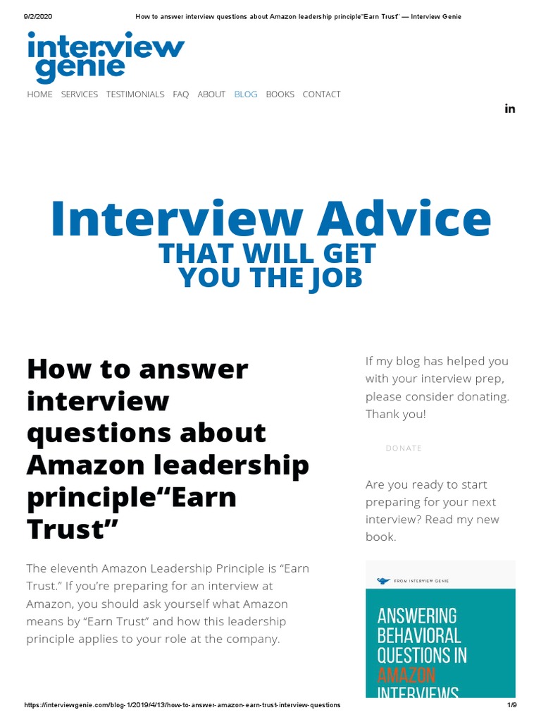 How To Answer Interview Questions About Amazon Leadership Principle