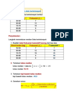 Menentukan Median Data Berkelompok