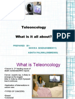 Teleoncology What Is It All About?: Prepared By-Shivika Bisen (09Bmd011) Ashita Paliwal (09Bmd006)