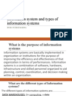 Information System and Types of Information Systems: Engr. Nuzhat Madina