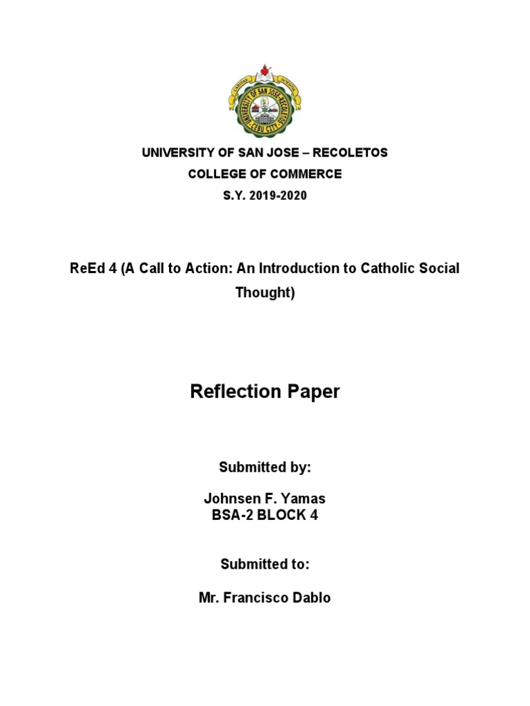 Gaudium Et Spes Reflection Paper, PDF, Catholic Social Teaching