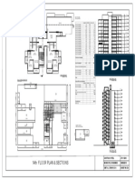 14Th Floor Plan & Sections: Sarthak Patel Municipal Drawings Smt.K.L.Tiwari Coa 4Th Year 18/09/2019 Sheet No
