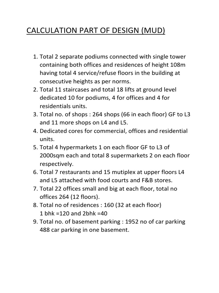 Calculation Part of Design | PDF | Home & Garden