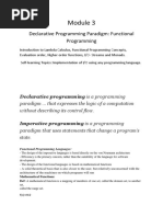 Declarative Programming Paradigm: Functional Programming