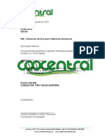 Cotización Calibración Báscula