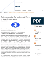 Rating Calculation For An Unrated Player in Swiss Tournaments - All India Chess Federation - Official Website