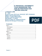 Al Hussein Technical University Project Title: Enhancing The Performance of Photovoltaic Panels by Water Cooling (Radiator)