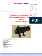 Installation Instructions For Differential Pressure Sensor Delta-P Part-No. 60105