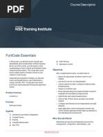 Fortigate Essentials: Course Description
