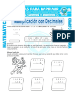 Multiplicacion Con Decimales para Cuarto de Primaria