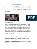 Francais 2do, Sec. Mardi 25 Agosto 2020.