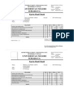 Universitas Negeri Surabaya: Kartu Hasil Studi