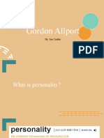 Gordon Allport's Definition of Personality Focuses on Individuality