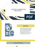 Reaction Time To Emotional and Neutral Words