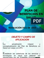 Plan de Beneficios Resolución 3512 de 2019