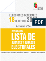 Jurados Electorales 2020 Cbba