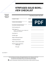 Centrifuges Solid Bowl - Review Checklist: Water/Wastewater/#5.13, May 2001
